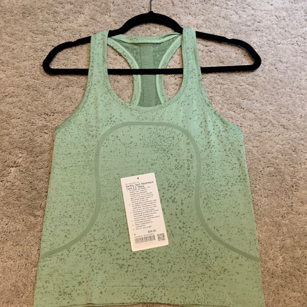 Lululemon Swiftly Tech Racerback Tank Top 2.0 Race Length Mint Size 4